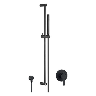 Душевая система скрытого монтажа Deante Arnika Nero с душевым гарнитуром, черный