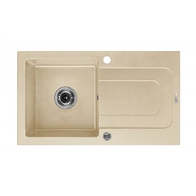 DEANTE FUNK песочный- мойка 1 чаша с крылом, 760*440*160 мм + сифон