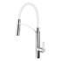 Смеситель для мойки Deante Gerbera с вытягивающимся изливом, белый-хром