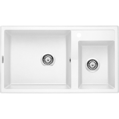 DEANTE ERIDAN алебастр - мойка 1,5 чаши, 880*500*187 мм + сифон SPACE SAVER