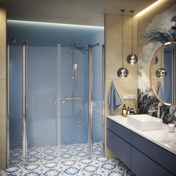 Deante Душевая колонна с термостатическим смесителем для душа, хром