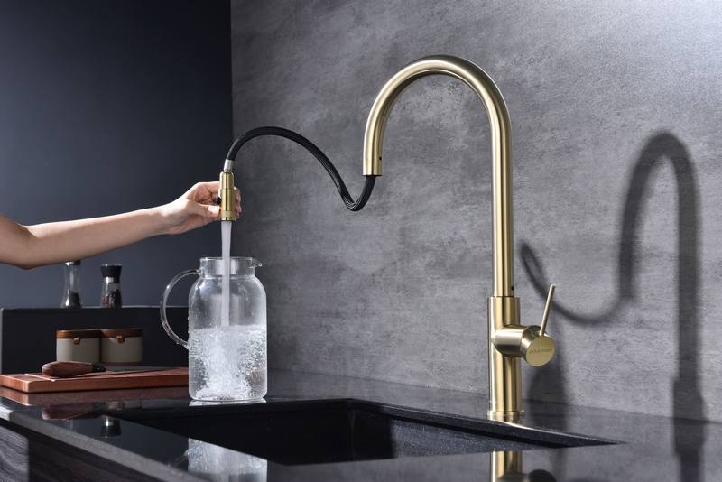 СМЕСИТЕЛЬ PAULMARK GALANT (ЗОЛОТО/СВЕТЛОЕ БРАШИРОВАННОЕ ЗОЛОТО)