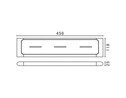 Полка Art&Max Platino 45.6х11.8 см, хром
