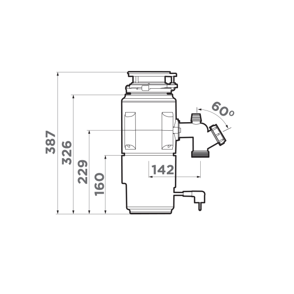 Измельчитель отходов Omoikiri Nagare Slim 500