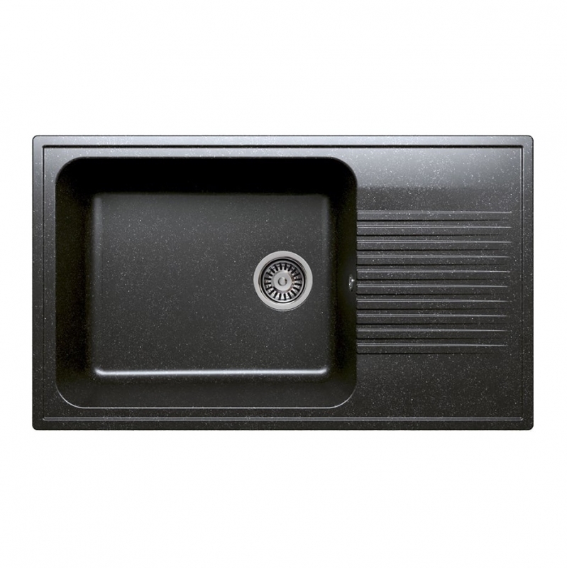 Мойка POLYGRAN F-19 черный 85х50