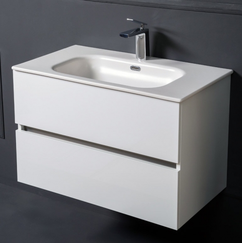 Тумба VALLESSI с керамической раковиной 81х46 см