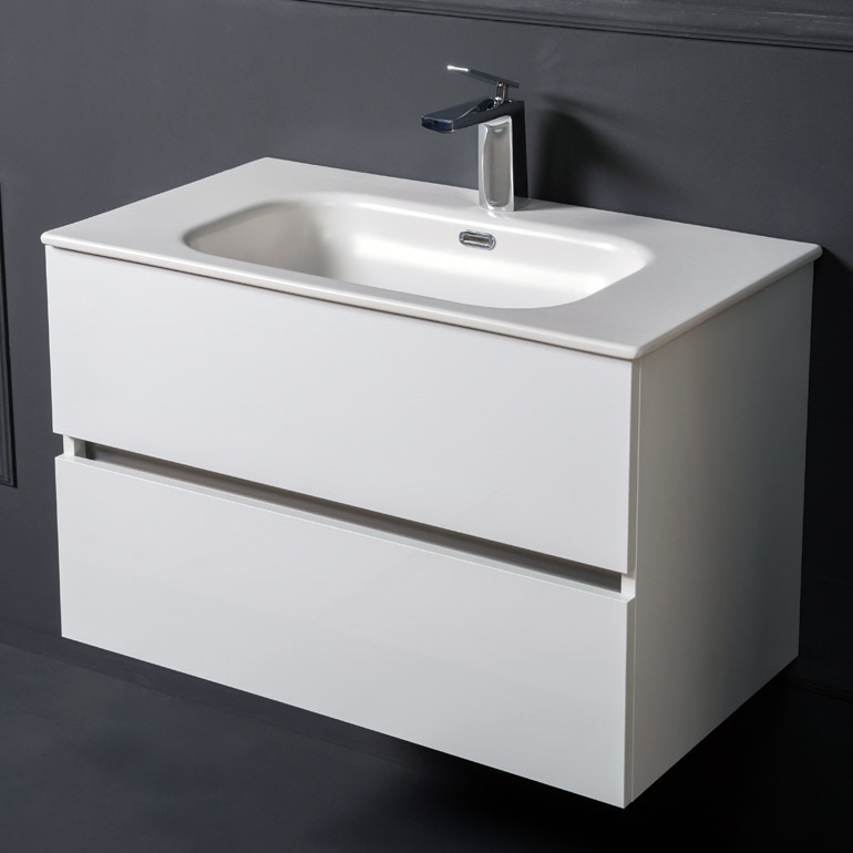 Тумба VALLESSI с керамической раковиной 81х46 см