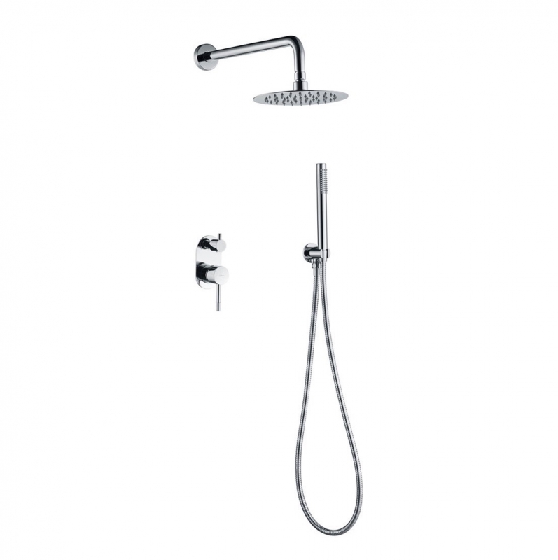 Душевая система скрытого монтажа Boheme Uno. Хром, верхняя лейка 30см