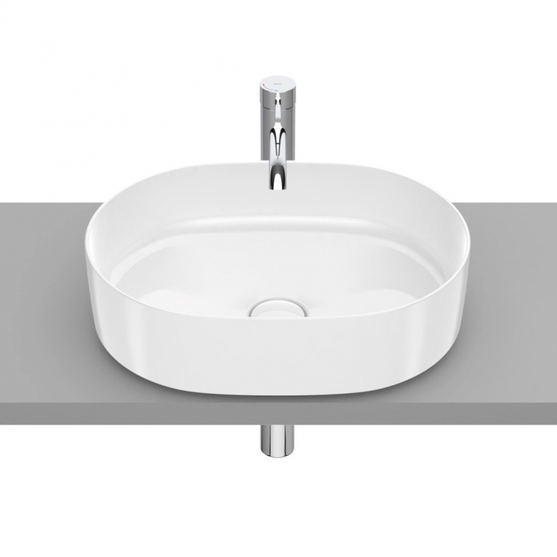 РАКОВИНА НАКЛАДНАЯ ROCA INSPIRA ROUND 50X37, ГЛЯНЦЕВАЯ БЕЛАЯ