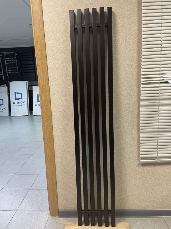 Полотенцесушитель водяной STINOX CAPRI DESIGN 180 см, с комплектом подключения, черный матовый