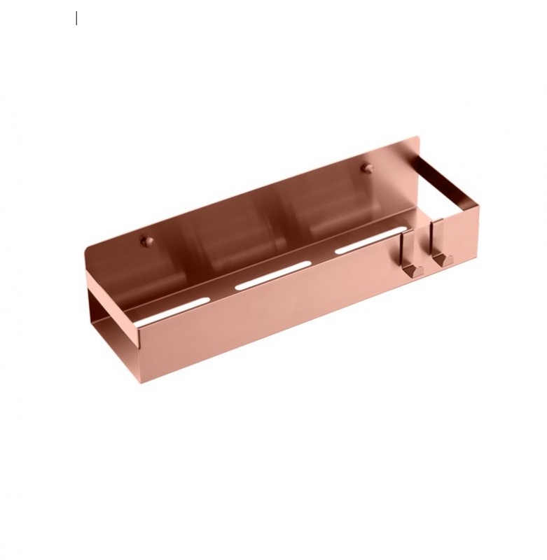 Полка подвесная Boheme + 2 крючка COPPER BRUSHED