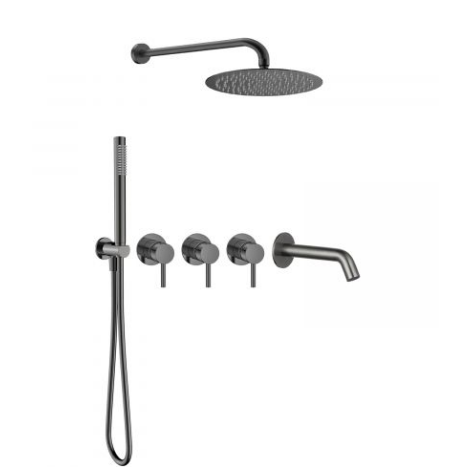 Душевая система AQUAme Siena Slim 003, встраиваемая, на 3 режима, с внутренней частью