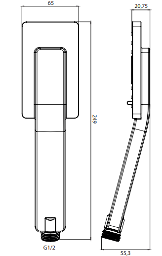 Лейка ручного душа Omnires JimJim-R