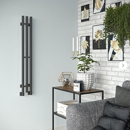 Полотенцесушитель STINOX CAPRI DESIGN 170x1200, нижнее задн. подключение 1 дюйм, 3 крючка, с комплектом подключения