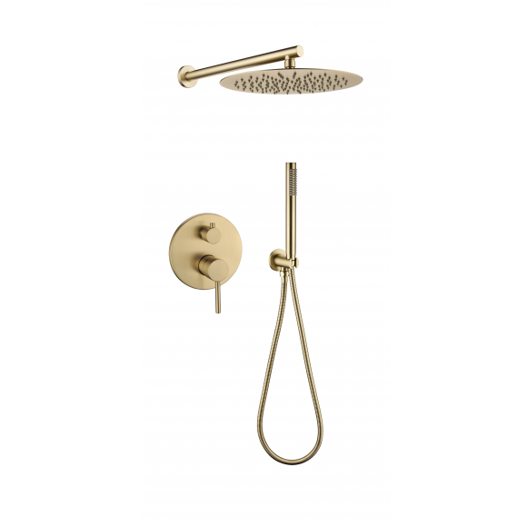 Душевая система скрытого монтажа Grocenberg. Матовый золото