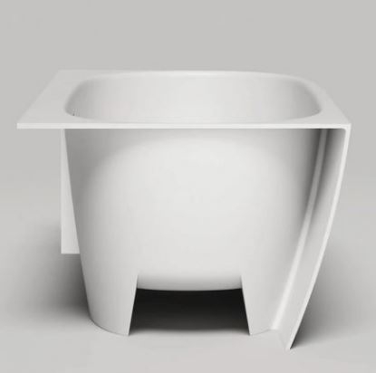 Ванна каменная 170*85 Salini Sofia Corner L, S-Sense (глянцевый), интегрированный перелив