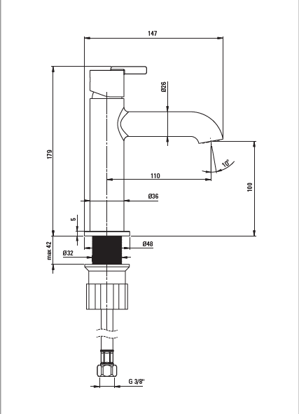 Смеситель для раковины DEANTE SILIA, золото брашированное