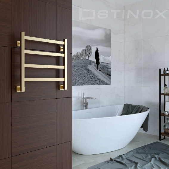 Полотенцесушитель водяной Stinox Prestige золото брашированное