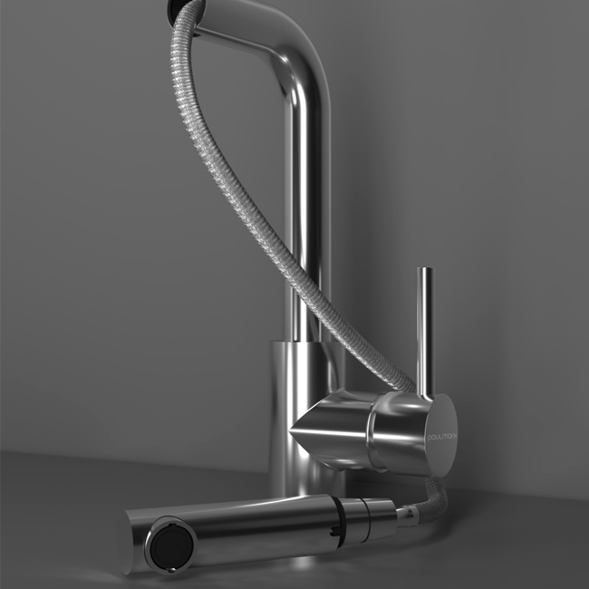 Смеситель PAULMARK KASSEL  нержавеющая сталь 