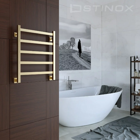 Полотенцесушитель водяной Stinox Prestige золото брашированное