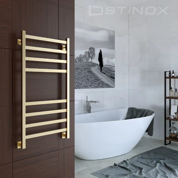 Полотенцесушитель водяной Stinox Prestige золото брашированное