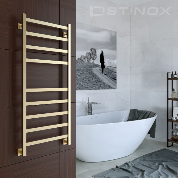 Полотенцесушитель водяной Stinox Prestige золото брашированное