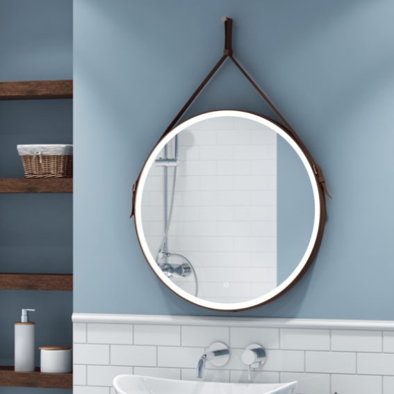 Зеркало Континент Millenium Led 65x65, с подсветкой, сенсор, ремень