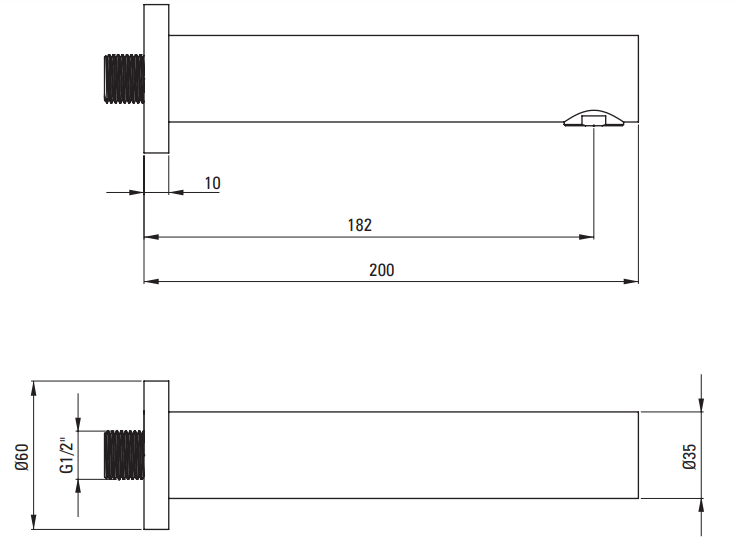 Deante Titanium Система скрытого монтажа для ванной круглая, графит