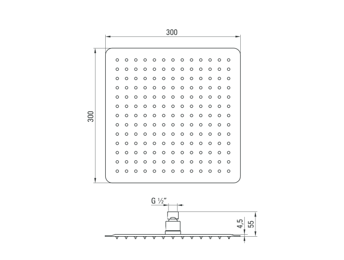 Deante Душевая система 3-х функциональная скрытого монтажа с термостатическим смесителем, хром