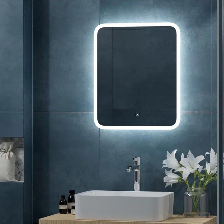 Зеркало КОНТИНЕНТ Bruno LED 50х60 холодная подсветка, сенсор