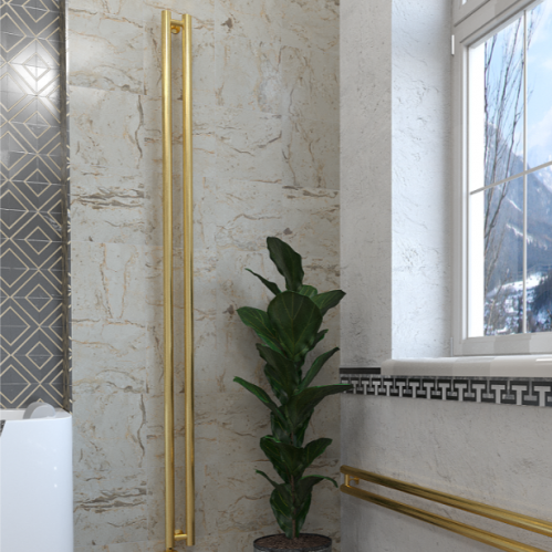 Полотенцесушитель Stinox MINORI DESIGN 100x1800 золото брашированное, с комплектом подкл. 3/4*1/2