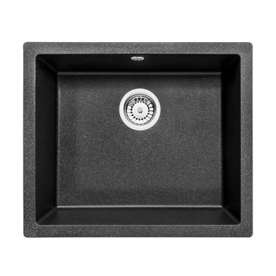DEANTE CORDA графитовый металик - мойка 1 чаша, 550*460*190 мм + сифон 
