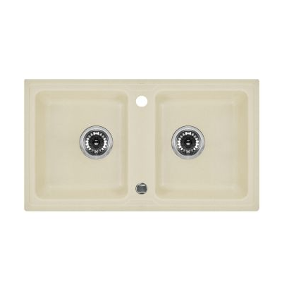 DEANTE ZORBA шампань - мойка 2 чаши, 780*435*180 мм + сифон