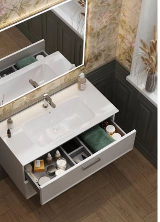 Умывальник керамический Kerama Marazzi Piano  белый глянец