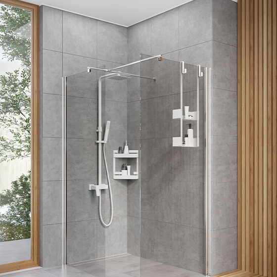 Deante Mokko Bianco Держатель принадлежностей для ванной комнаты двойной, белый