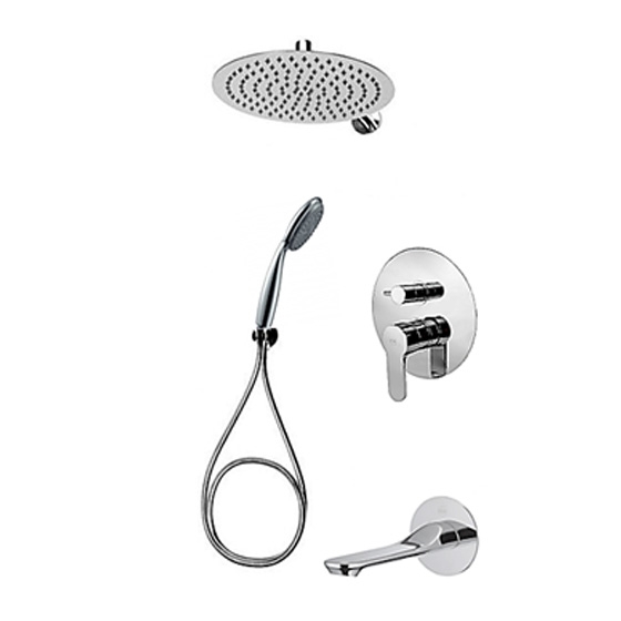 Armatura Душевая система скрытого монтажа 3-х функциональная круглая, хром