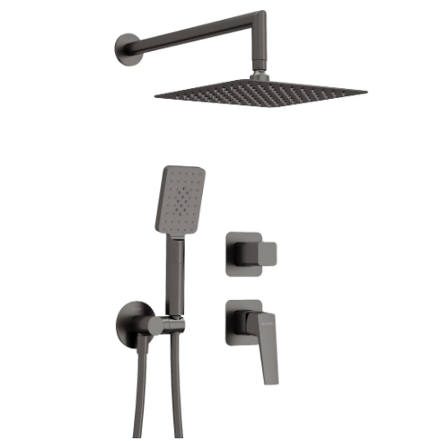 Душевая система скрытого монтажа Deante Blur, 2 режима, графит