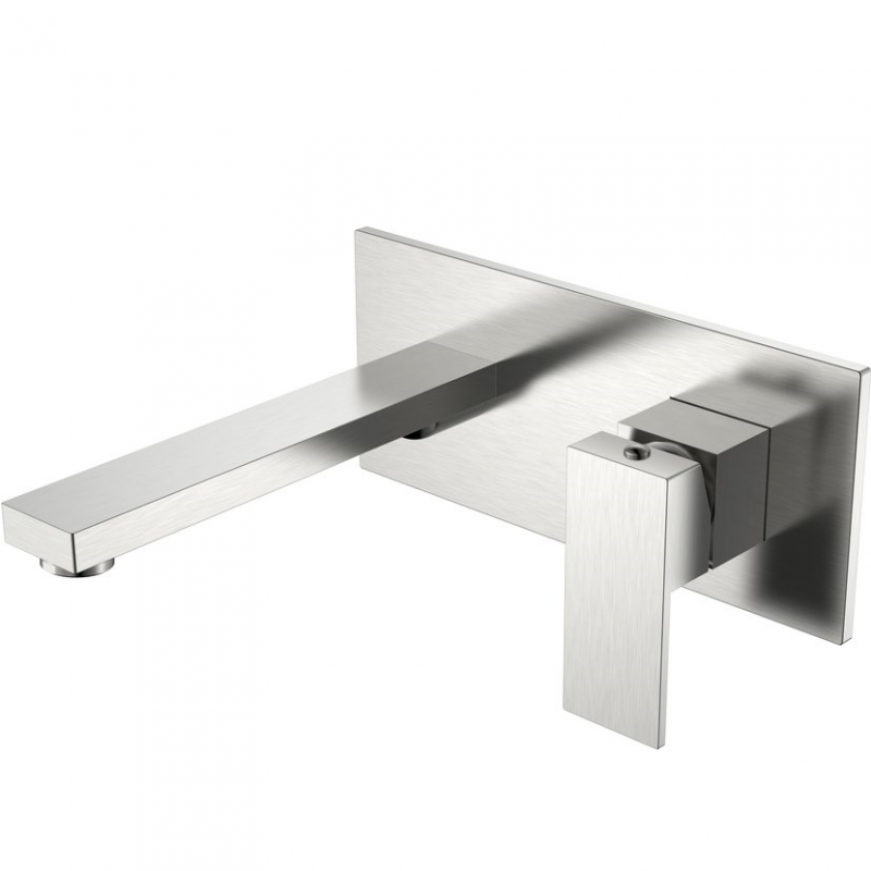 Смеситель для умывальника Boheme Qubic Brushed Nickel 