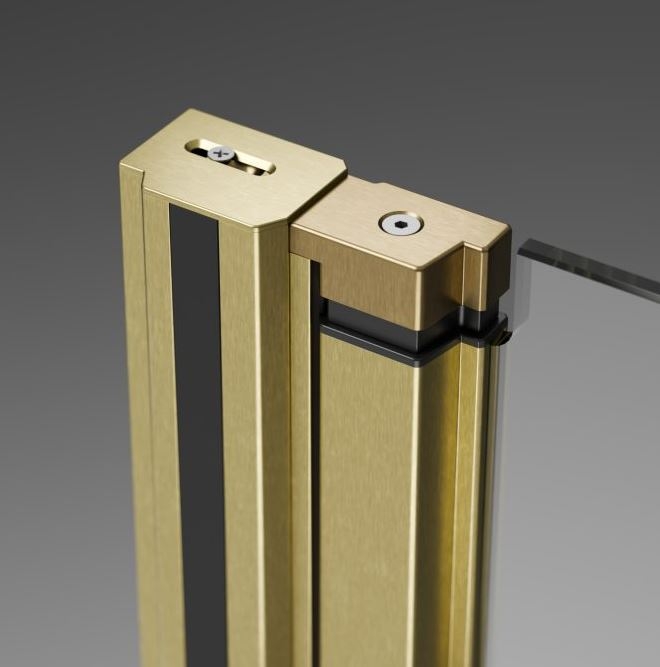 Дверь душевая RADAWAY NES 6 BRUSHED LIGHT GOLD DWJ II