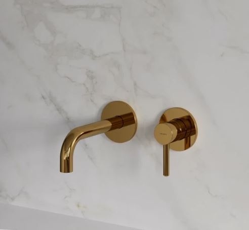 Смеситель для умывальника Omnires Y, золото, излив 16-18 см