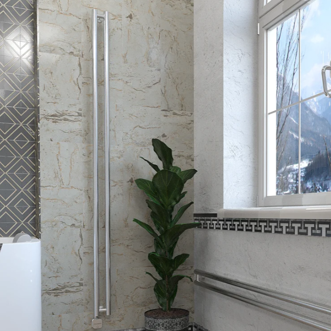 Электрический полотенцесушитель STINOX MINORI DESIGN 100x1400 с ТЭНом NEX скроытого монтажа 