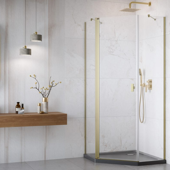 Душевой уголок Radaway NES 6 BRUSHED GOLD PTJ