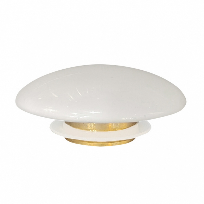 Abber Накладка на слив для раковины керамика белая