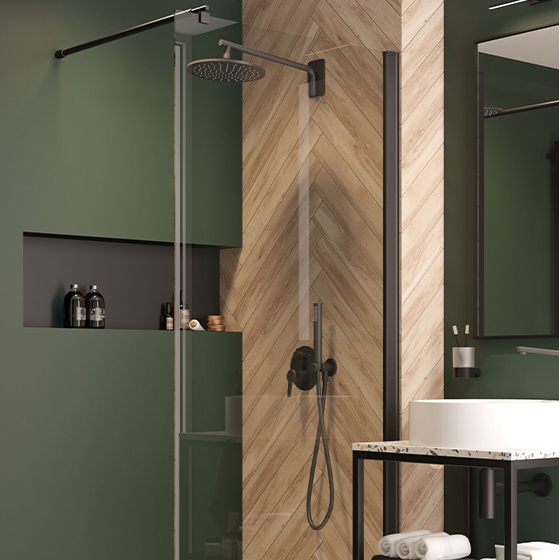 Deante Arnika Titanium Душевая система скрытого монтажа, графит