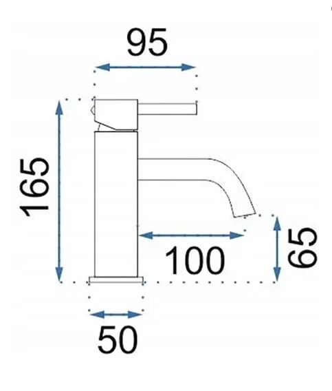 Смеситель для умывальника Rea Lungo Copper Brush 