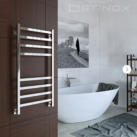 Полотенцесушитель водяной STINOX PRESTIGE 350x1000, выкраcка по RAL, ламели равноудаленные, 1 дюйм