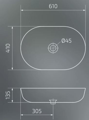 Умывальник Gid  61*41*13,5