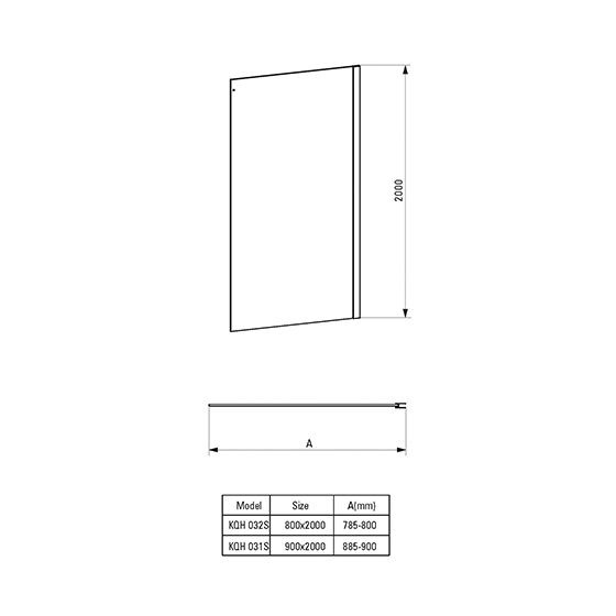 Боковая стенка Deante Hiacynt, стекло прозрачное
