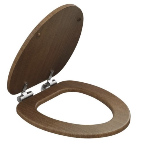 Сиденье для унитаза Caprigo ARMONIA, морилка/хром