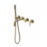 Смеситель для ванны с ручным душем Grocenberg  Матовый золото